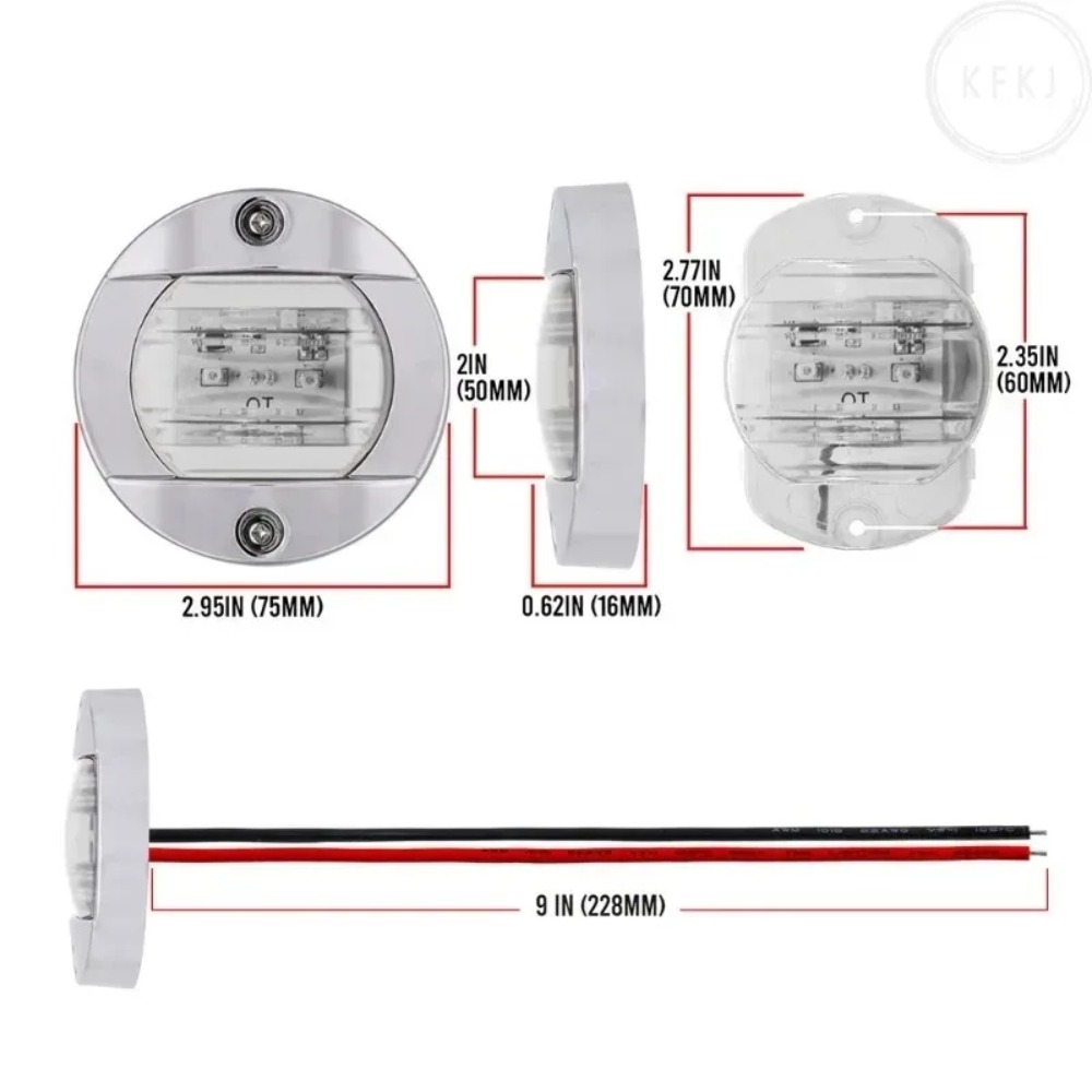 Fishing Boat Navigation Light - Pour Yacht, Bateau de Pêche, 12V/24V,